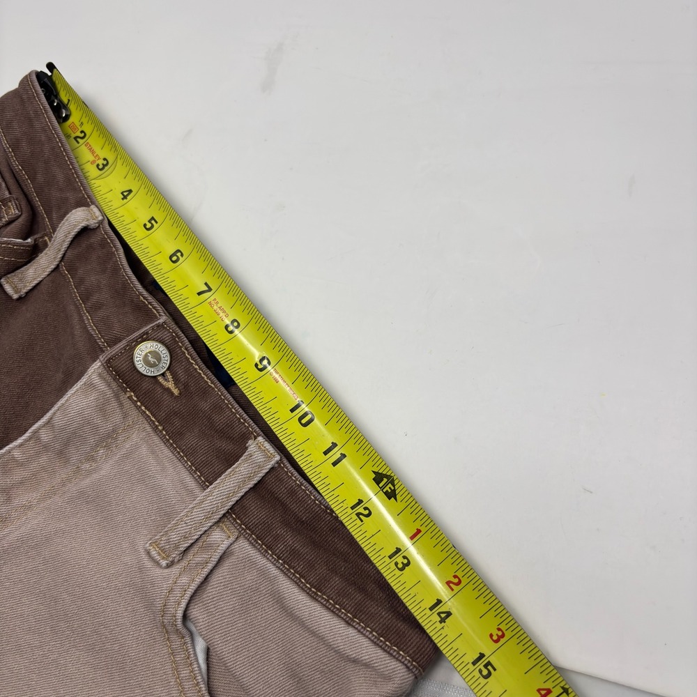 Hollister Women's 29x29 Patchwork Dad Jeans Ultra High Rise Straight Leg Brown - Picture 2 of 7